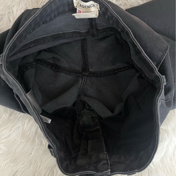 {L'AGENCE} Margot High Rise Skinny Jeans in Dark Graphite - Womens 28 - Picture 8 of 10